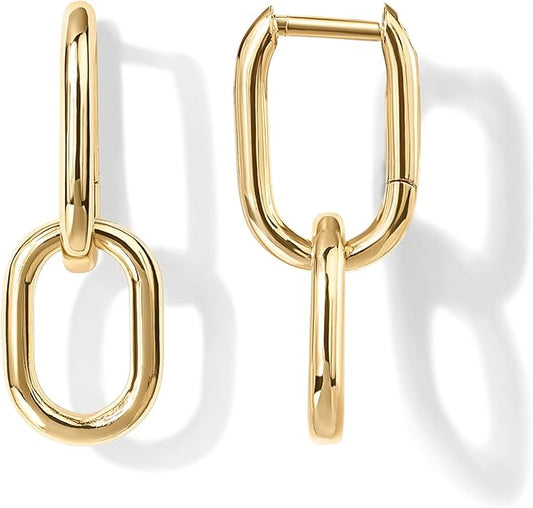 Lenke Drop Hoopringer | Gull