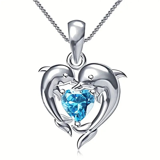 Oceanheart Twins Halskjede | Hvitt Gull
