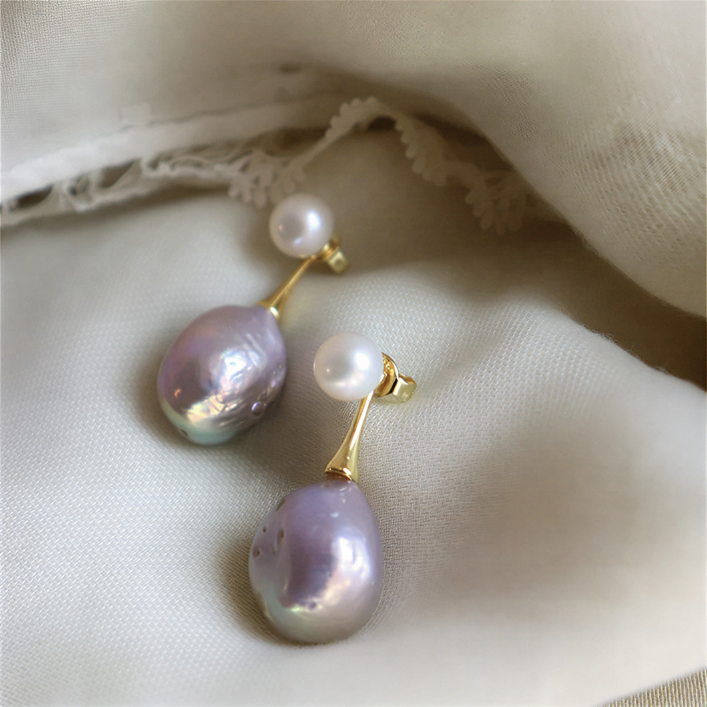 Exquisite Lilac Perle Øredobber