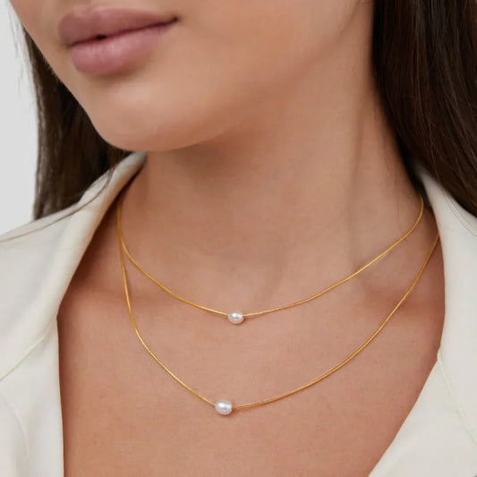 Sophisticated Lagdelt Perle Halskjede