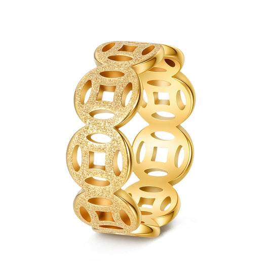 Ella Klassisk Pattern Ring | Gull