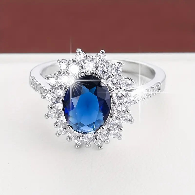 Gull Safir Halo Ring