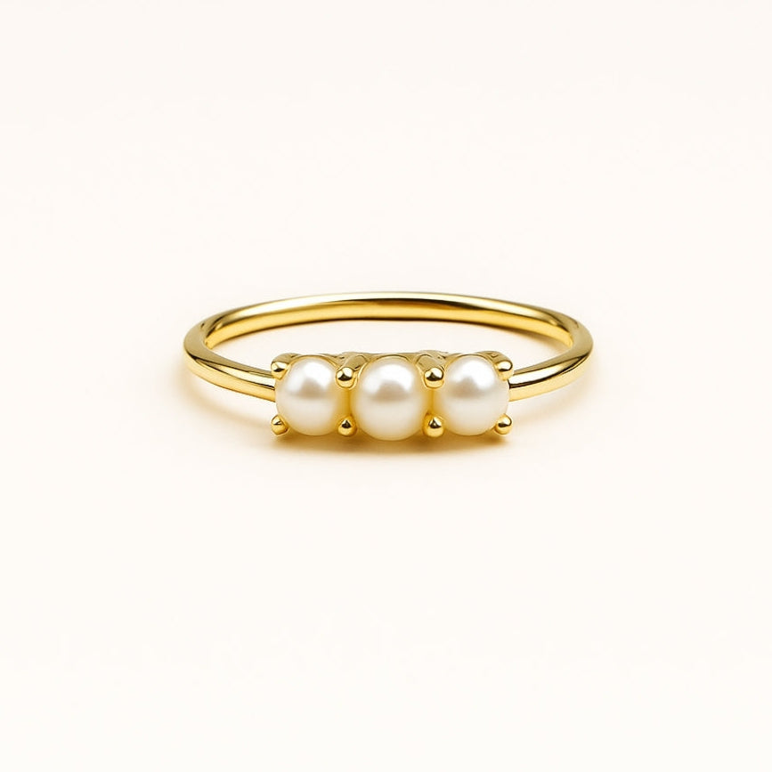 Triple Perle Gull Ring