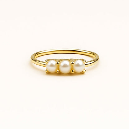 Triple Perle Gull Ring