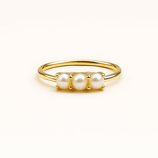 Triple Perle Gull Ring