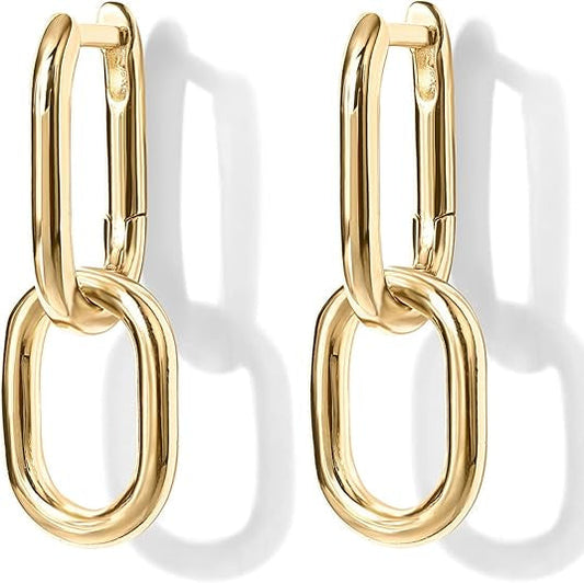 Lenke Drop Hoopringer | Gull