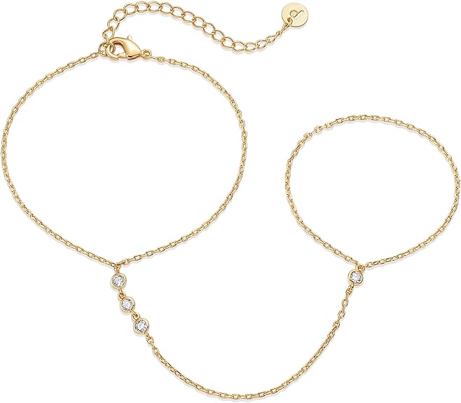 Perlet Handchain Armbånd | Gull
