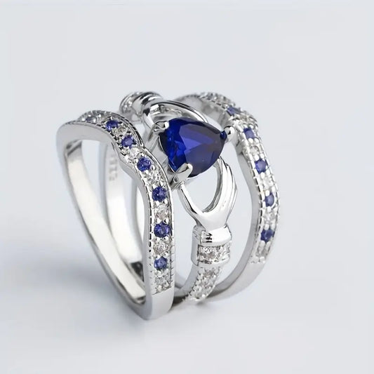 Eternal Lux Azura Ring Sett | Hvitt Gull