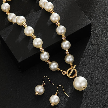 Chunky Perle Statement Halskjede Sett
