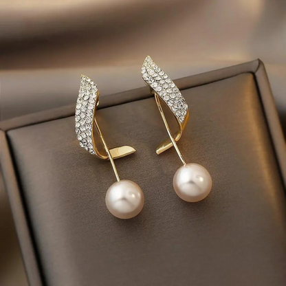Chic Gull Perle Drop Øredobber