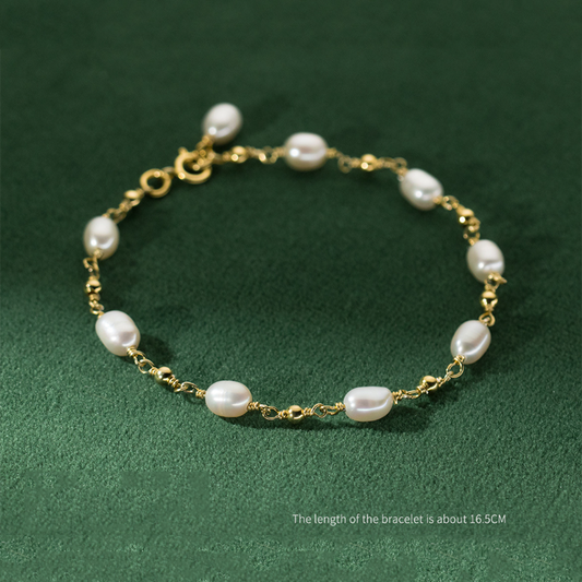 Barokk Perle Strand Armbånd