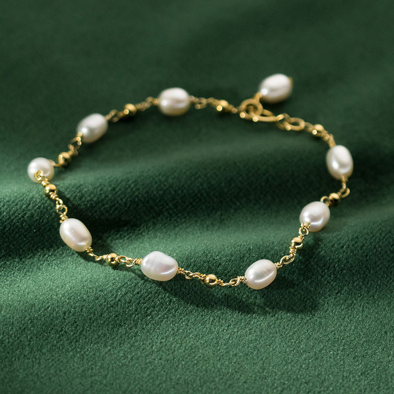 Barokk Perle Strand Armbånd