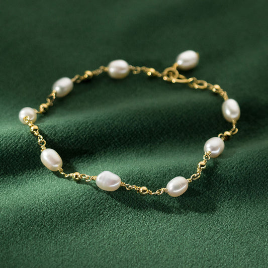 Barokk Perle Strand Armbånd