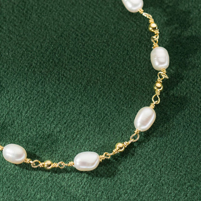 Barokk Perle Strand Armbånd