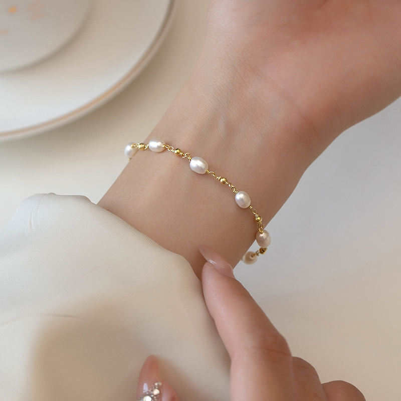 Barokk Perle Strand Armbånd
