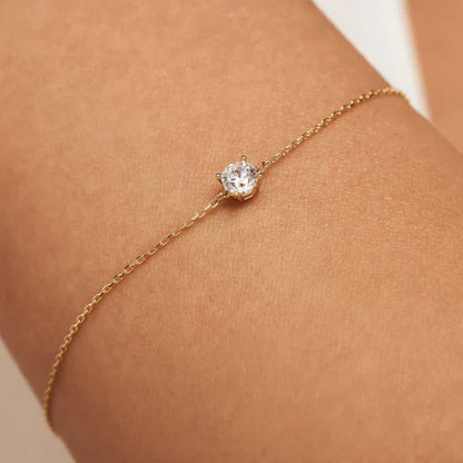 Cléa Moissanite Sten Armbånd | Gull