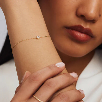 Cléa Moissanite Sten Armbånd | Gull