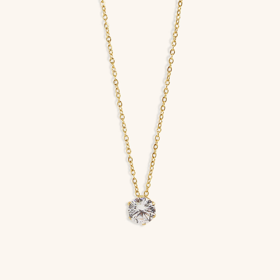 Kyla Solitaire Gull Halskjede