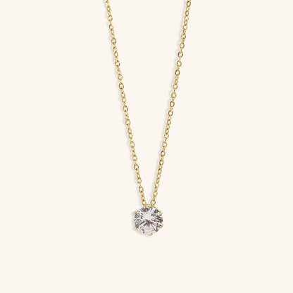 Kyla Solitaire Gull Halskjede