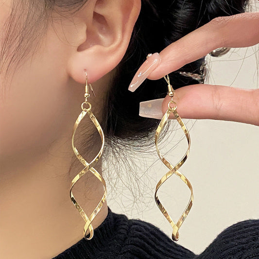 Spiral Dangle Øredobber | Gull