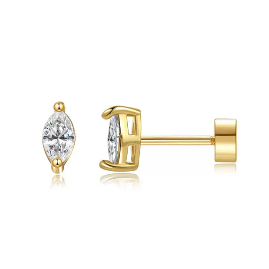 Pære Slipt Studs | Gull