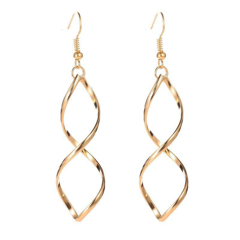 Spiral Dangle Øredobber | Gull