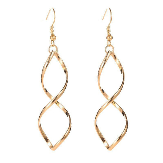 Spiral Dangle Øredobber | Gull