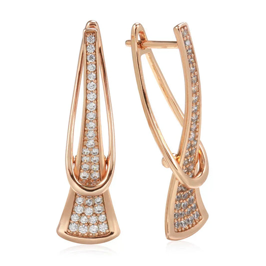 Radiant Layers Krystall Øredobber | Gull
