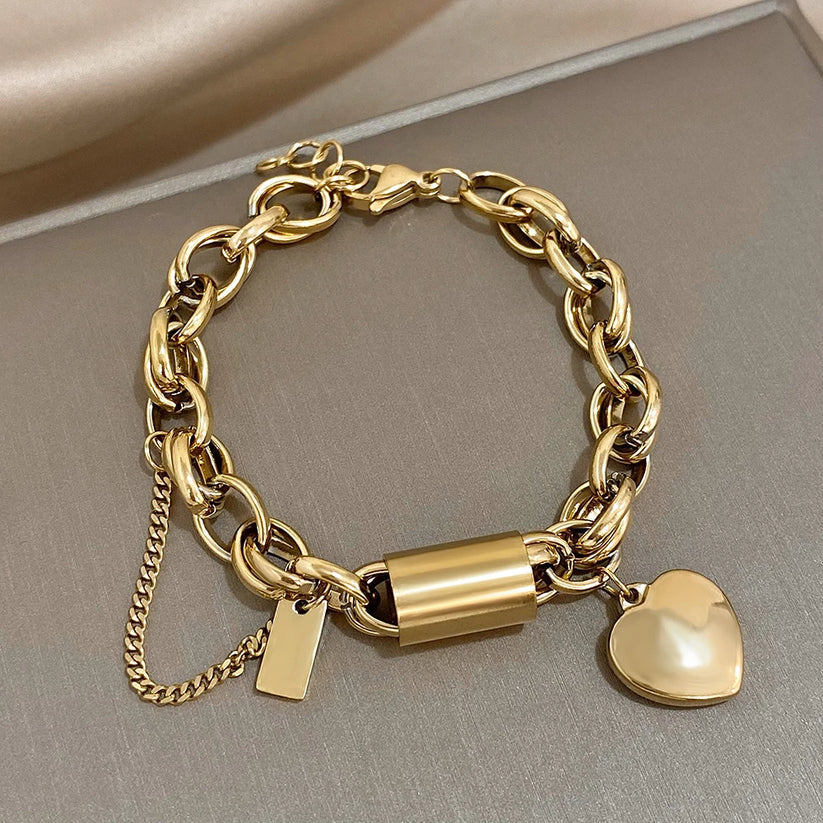 Heartened Chunky Armbånd | Gull