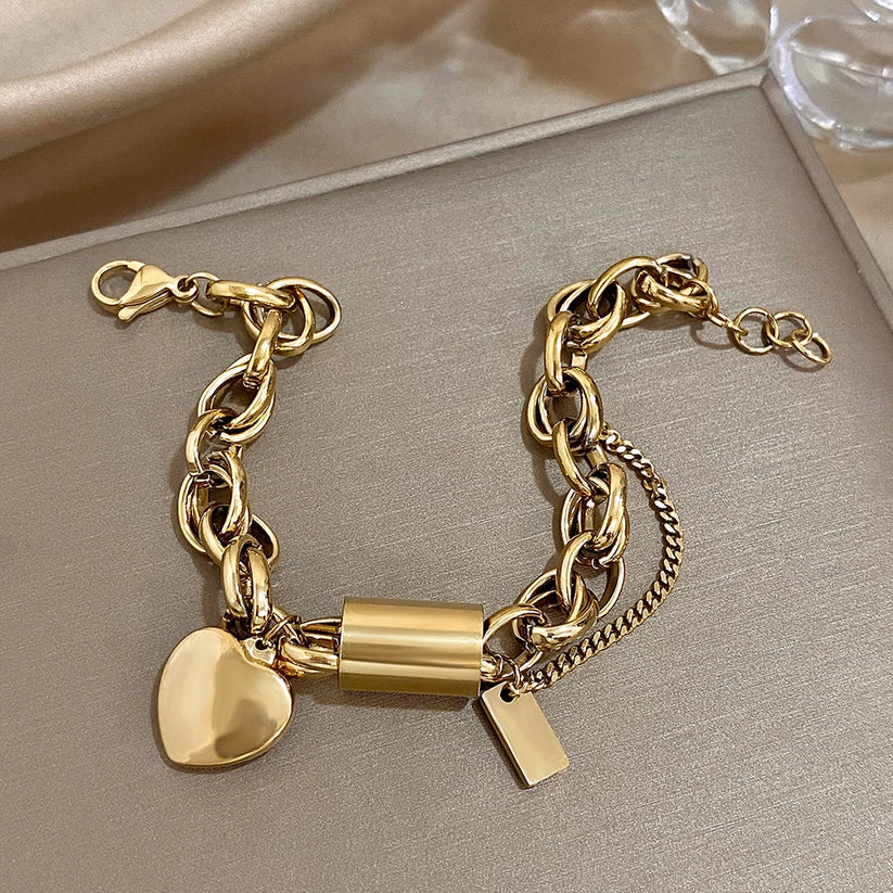 Heartened Chunky Armbånd | Gull