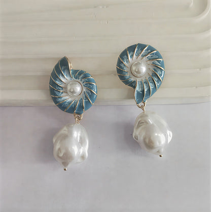 Seashell Perle Øredobber