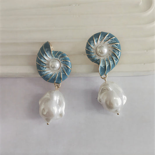 Seashell Perle Øredobber