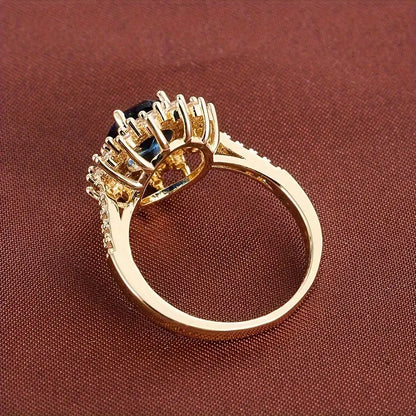 Gull Safir Halo Ring