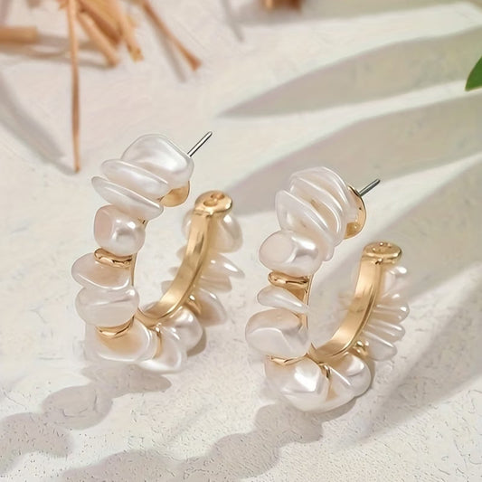 Chunky Perle Statement Øredobber