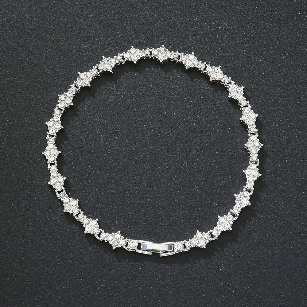 Klassisk Cluster Tennisarmbånd | Gull