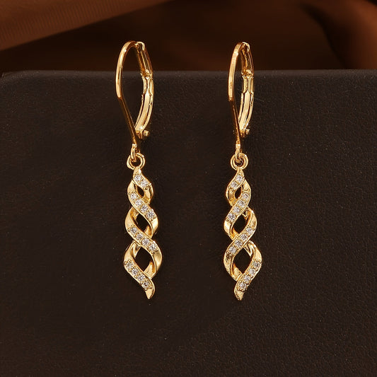 Shimmer Twist Ava Øredobber | Gull