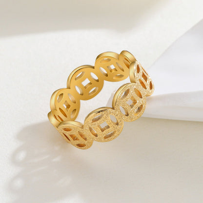 Ella Klassisk Pattern Ring | Gull