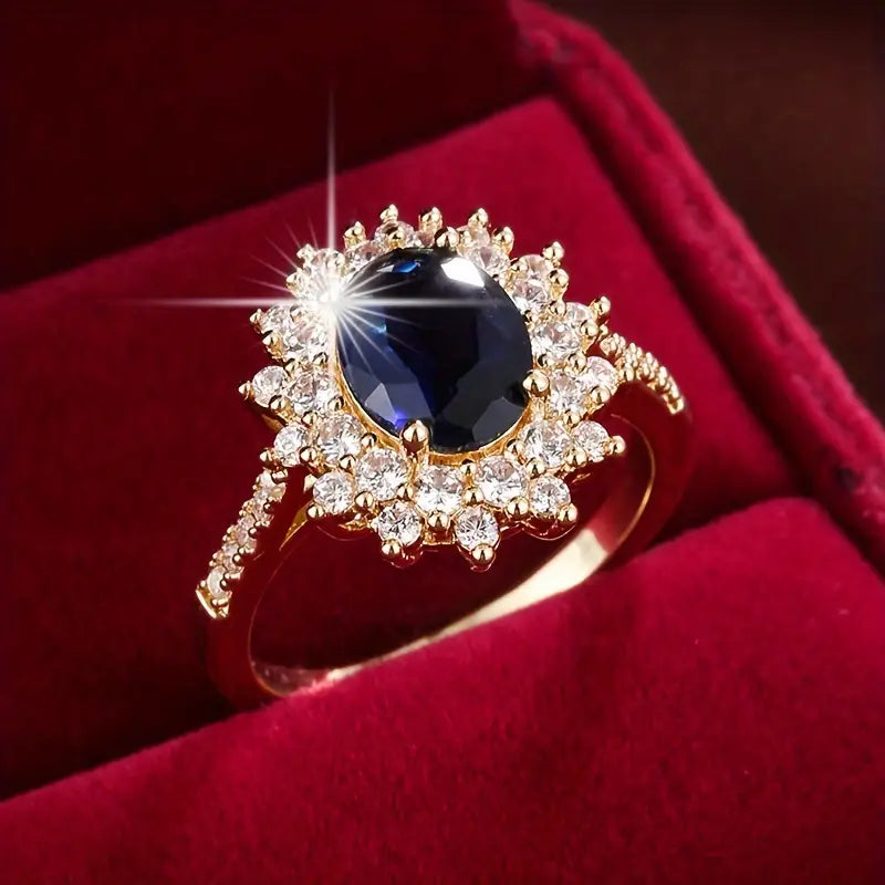 Gull Safir Halo Ring