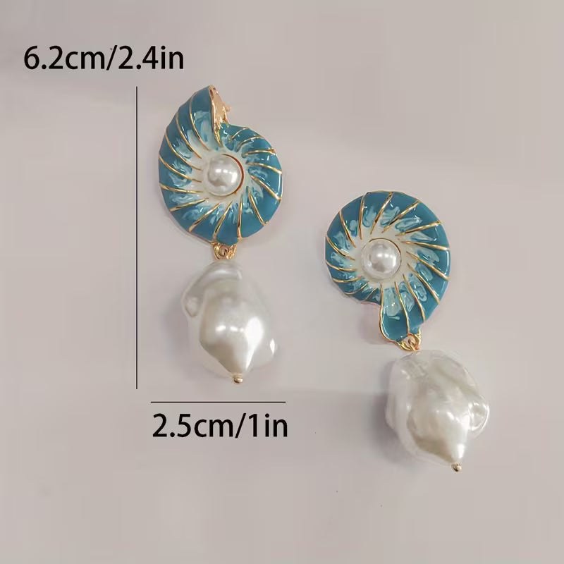 Seashell Perle Øredobber