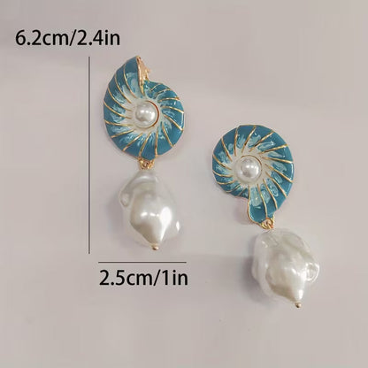 Seashell Perle Øredobber