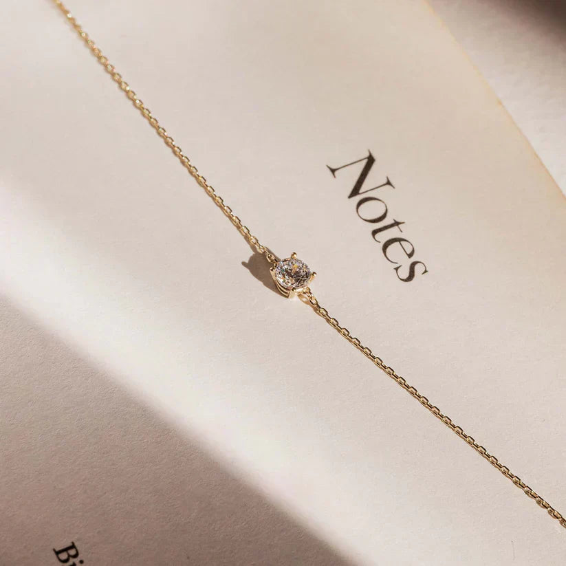 Cléa Moissanite Sten Armbånd | Gull