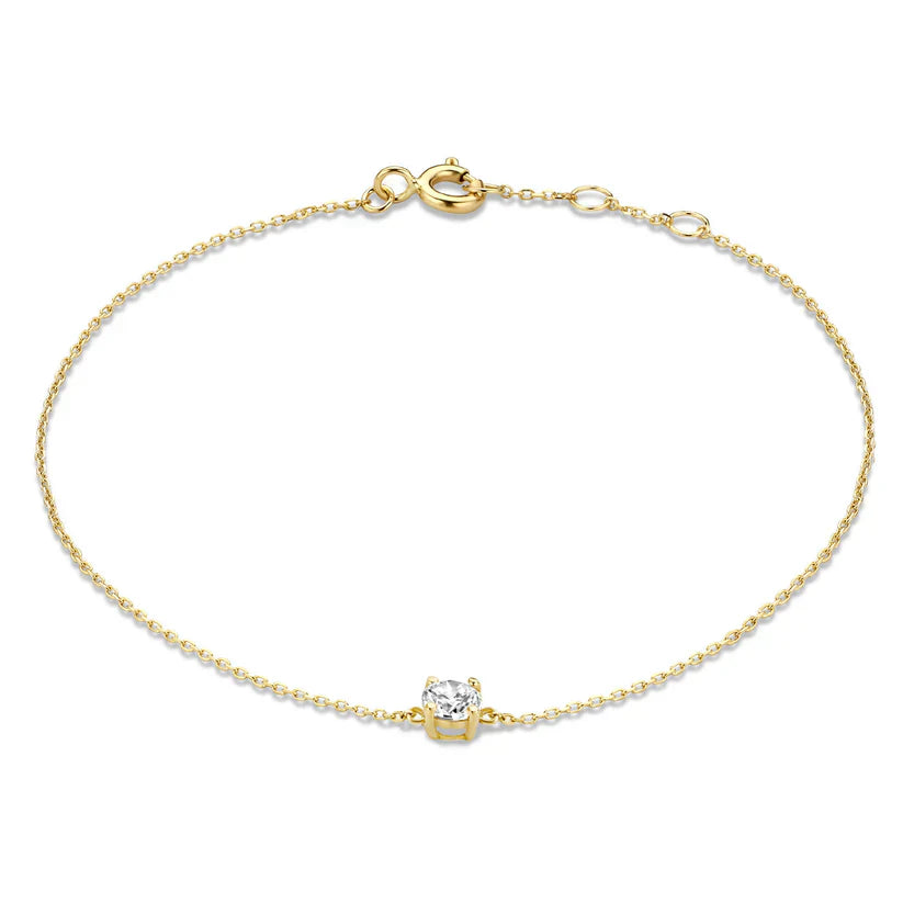 Cléa Moissanite Sten Armbånd | Gull