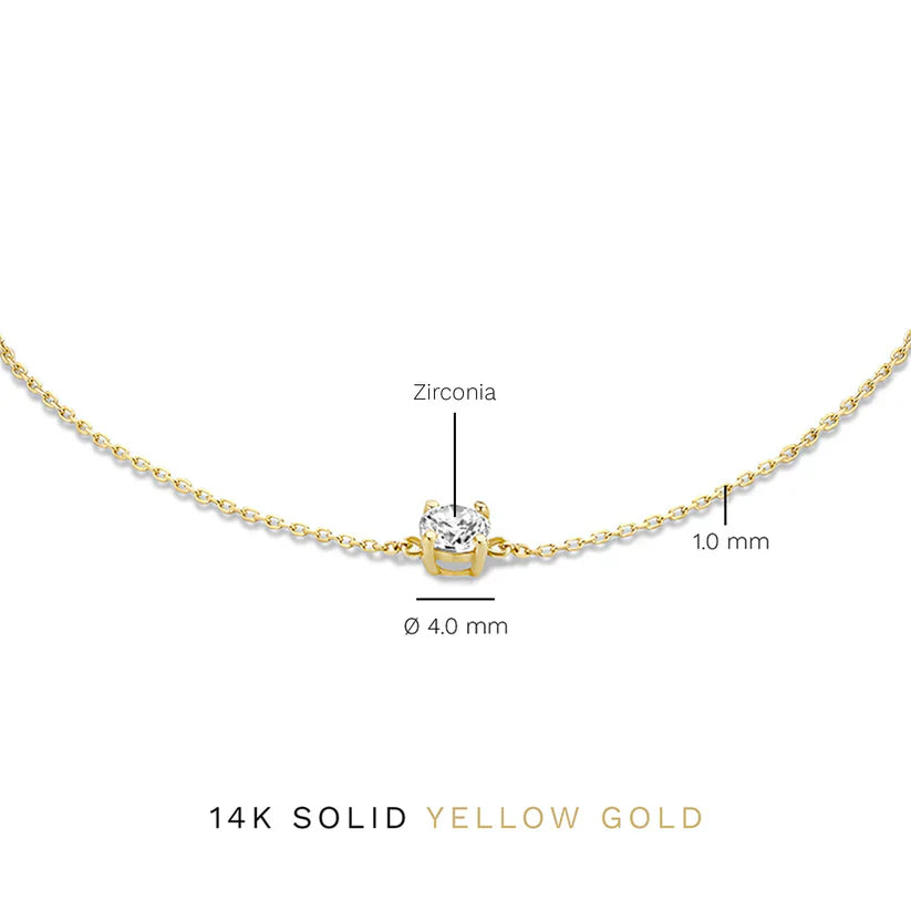 Cléa Moissanite Sten Armbånd | Gull