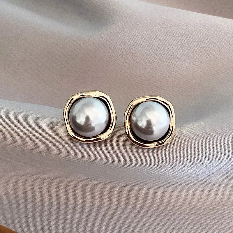Gull Perle Stud Øredobber