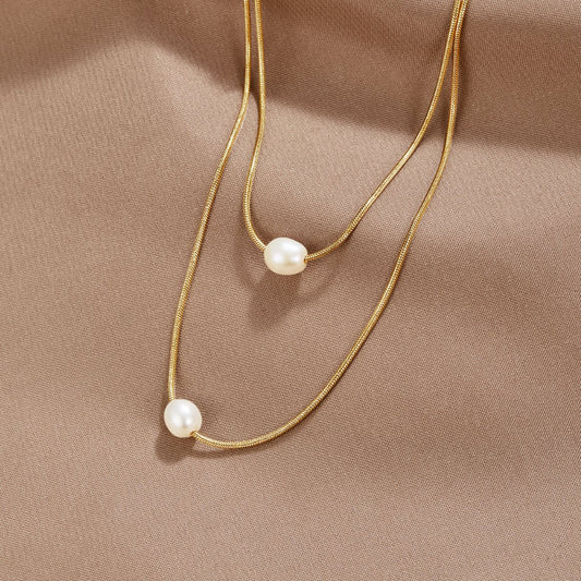 Sophisticated Lagdelt Perle Halskjede